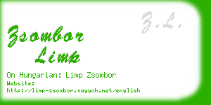 zsombor limp business card